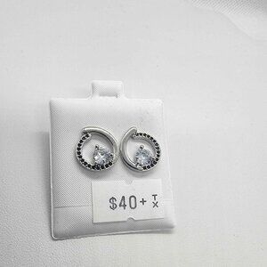 Brand New Sterling Silver 925 Elegant Earrings With CZ Stones